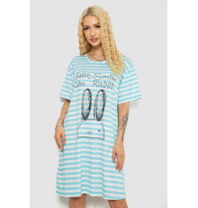 Нічна сорочка, колір біло-бірюзовий, 238R335-7