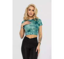 Футболка-топ женская, цвет зеленый, 238R58262