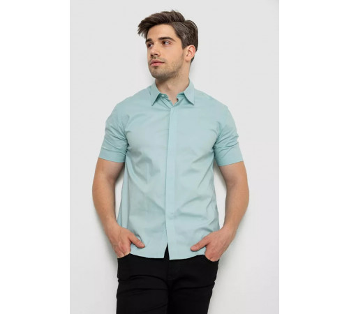 Сорочка чоловіча однотонна, колір оливковий, 214R6917-3