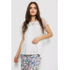 Жіноча піжама з принтом, колір білий, 243R1602-007
