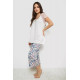 Жіноча піжама з принтом, колір білий, 243R1602-007