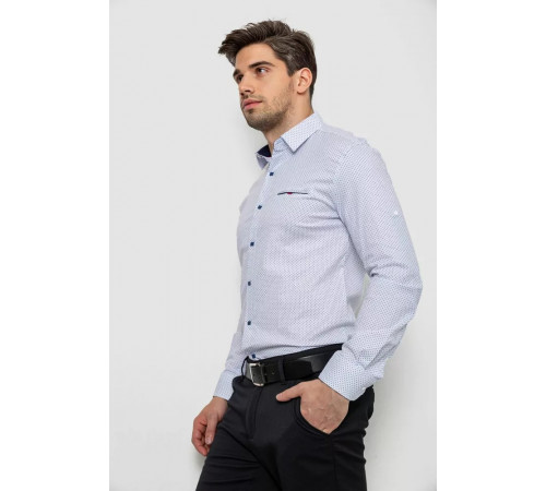 Рубашка мужская с принтом, цвет белый, 214R7170