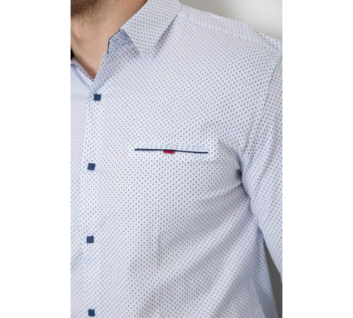 Рубашка мужская с принтом, цвет белый, 214R7170