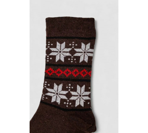 Носки женские с принтом, цвет коричневый, 238R336-1.