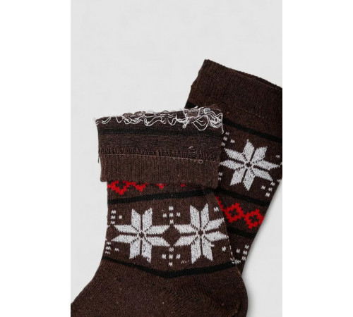 Носки женские с принтом, цвет коричневый, 238R336-1.