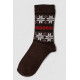 Носки женские с принтом, цвет коричневый, 238R336-1.