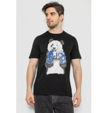 Футболка чоловіча з принтом, колір чорний, 244R5996