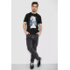 Футболка чоловіча з принтом, колір чорний, 244R5996