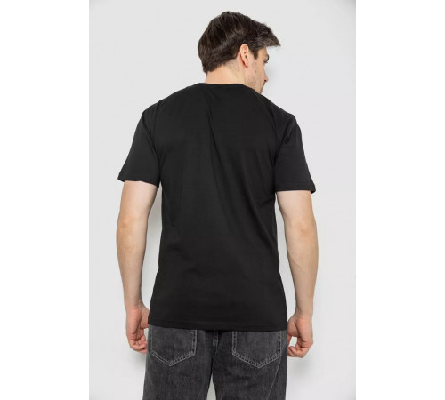 Футболка чоловіча з принтом, колір чорний, 244R5996