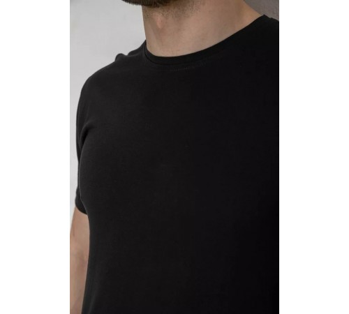 Футболка мужская однотонная базовая, цвет черный, 244R2408 Футболка мужская однотонная базовая, цвет черный, 244R2408