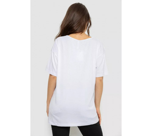 Женская футболка с принтом, цвет белый, 244R605