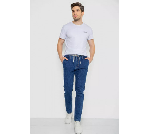 Джинсы мужские на резинке, цвет синий, 244R8063.