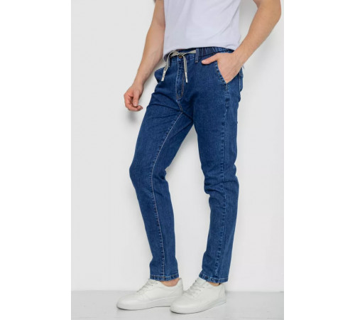 Джинсы мужские на резинке, цвет синий, 244R8063.