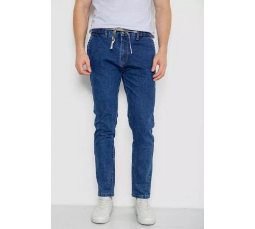 Джинсы мужские на резинке, цвет синий, 244R8063.