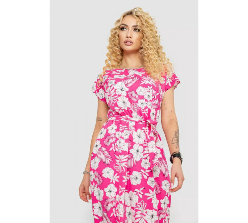 Сукня з принтом софт, колір рожево-білий, 214R0228-1