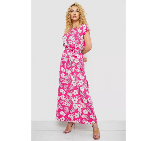 Сукня з принтом софт, колір рожево-білий, 214R0228-1