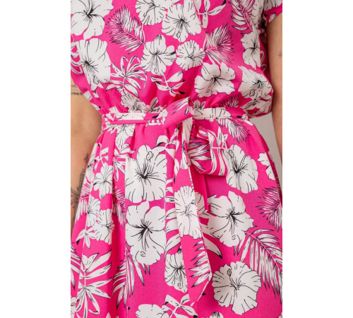 Сукня з принтом софт, колір рожево-білий, 214R0228-1