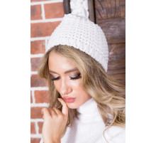 Однотонная женская шапка, светло-серого цвета, 167R7801.