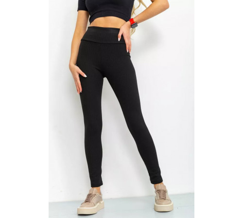 Лосини в рубчик, колір чорний, 241R100