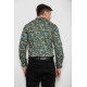 Рубашка мужская с принтом, цвет зеленый, 214R1036