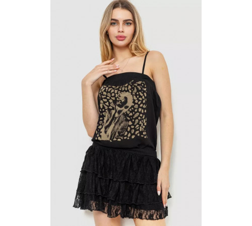 Сарафан, колір чорний, 244R032