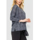 Жіноча кофта, колір сіро-чорний, 244R047-1