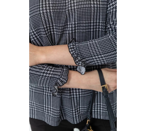 Жіноча кофта, колір сіро-чорний, 244R047-1