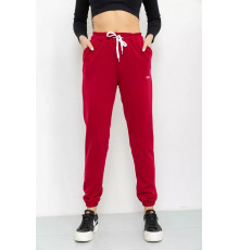 Спорт штани жіночі двонитка, колір бордовий, 129R1466