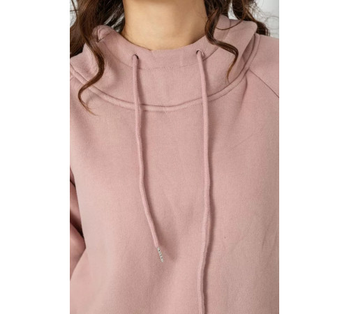 Спортивный женский костюм на флисе, цвет пудровый, 252R21268