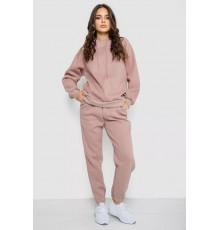 Спортивный женский костюм на флисе, цвет пудровый, 252R21268