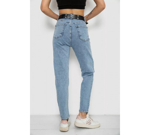 Джинсы женские MOM стрейч, цвет голубой, 244R00266