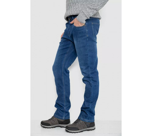 Джинсы мужские на флисе, цвет синий, 254R2401.