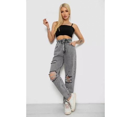 Джинси жіночі Mom-fit, колір сірий, 244R1573S20-LZ Джинси жіночі Mom-fit, колір сірий, 244R1573S20-LZ