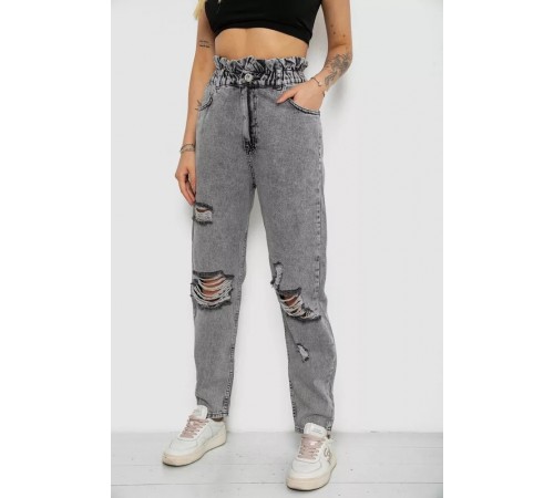 Джинси жіночі Mom-fit, колір сірий, 244R1573S20-LZ Джинси жіночі Mom-fit, колір сірий, 244R1573S20-LZ