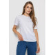 Женская футболка однотонная, цвет белый, 238R111-1