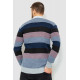 Светр-обманка чоловічий в смужку, колір синьо-чорний, 161R901-1