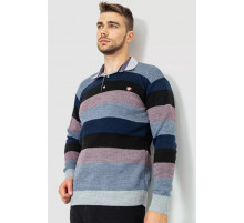 Свитер-обманка мужской в полоску, цвет сине-черный, 161R901-1