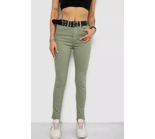 Джинси жіночі Skinny Американки, колір оливковий, 182R00252 Джинси жіночі Skinny Американки, колір оливковий, 182R00252