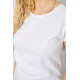 Футболка жіноча однотонна, колір білий, 244R2206