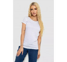 Женская футболка однотонная, цвет белый, 244R2206