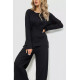 Костюм женский в рубчик повседневный, цвет черный, 238R57415.