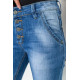 Джинси жіночі з потертостями, колір синій, 244RS08