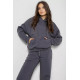Спортивний костюм жіночий на флісі, колір темно-сірий, 241R2001-2