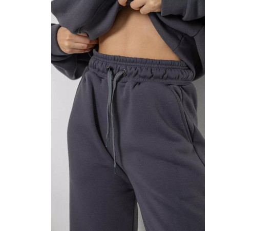 Спортивний костюм жіночий на флісі, колір темно-сірий, 241R2001-2