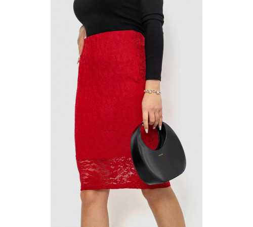 Спідниця гіпюр, колір червоний, 244R057