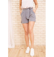 Жіночі шорти в смужку з пояском, колір Синій, 172R008