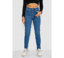 Джинсы женские Mom-fit стрейч, цвет синий, 244R1134