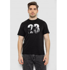 Мужская футболка с принтом, цвет черный, 241R1906