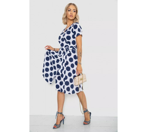 Сарафан у горох, колір біло-синій, 241R165