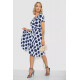 Сарафан у горох, колір біло-синій, 241R165